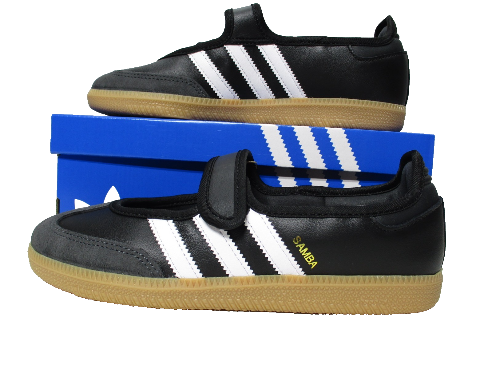 Adidas Samba Jane Shoes Black White Gum Jq6445 Womens Sz 8